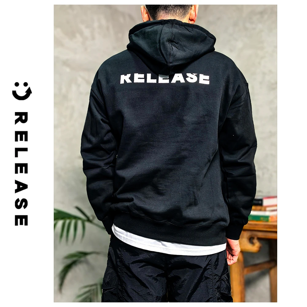 RELEASE【笑脸+字母LOGO全棉亲子连帽卫衣】宽松情侣男女-R51W02