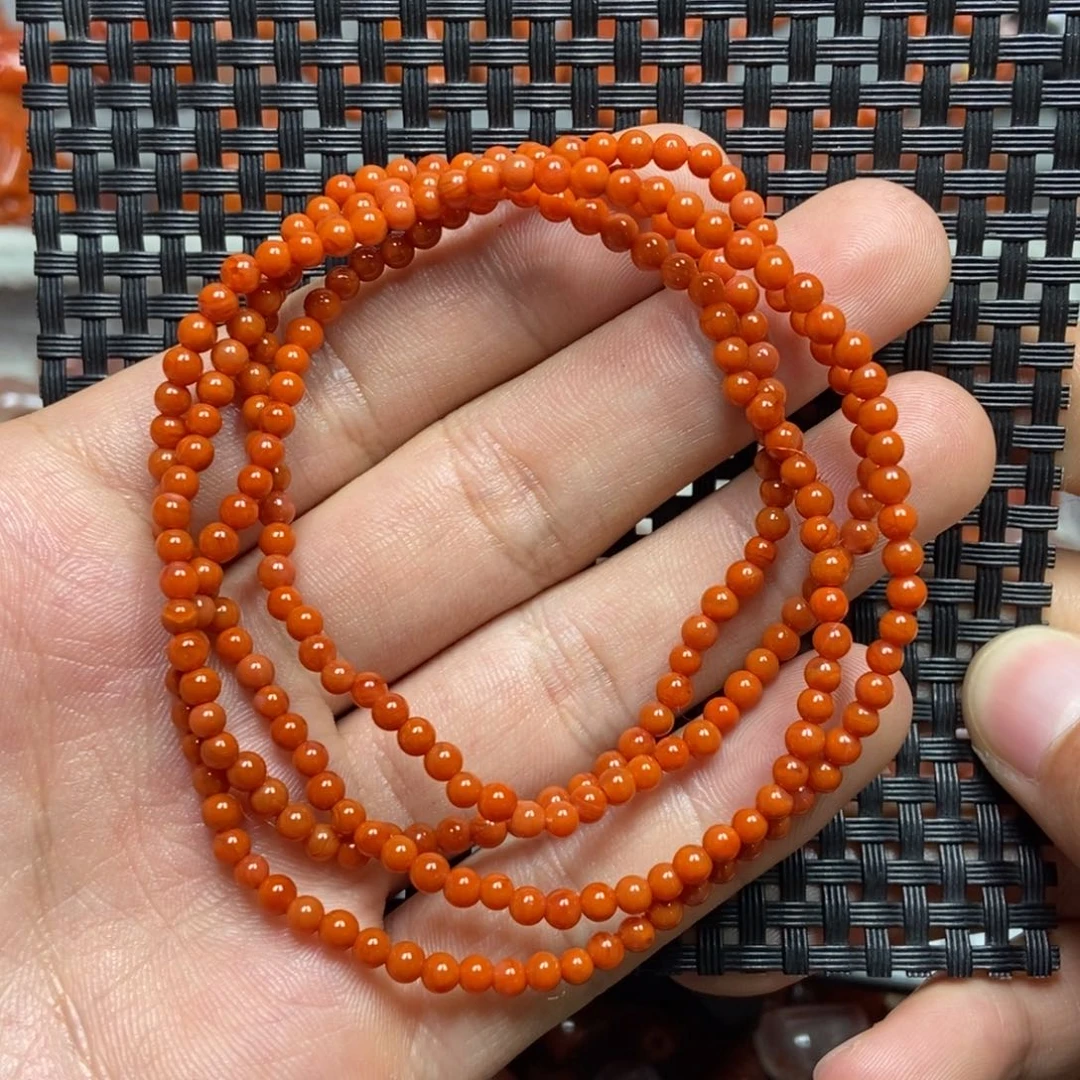 南红玛瑙手链未镶嵌天*3mm