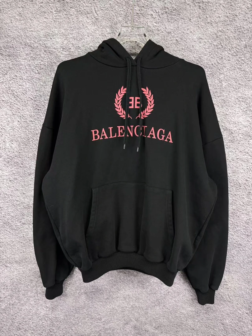 99新 Balenciaga/巴黎世家 麦穗印花帽衫/S码/R0117