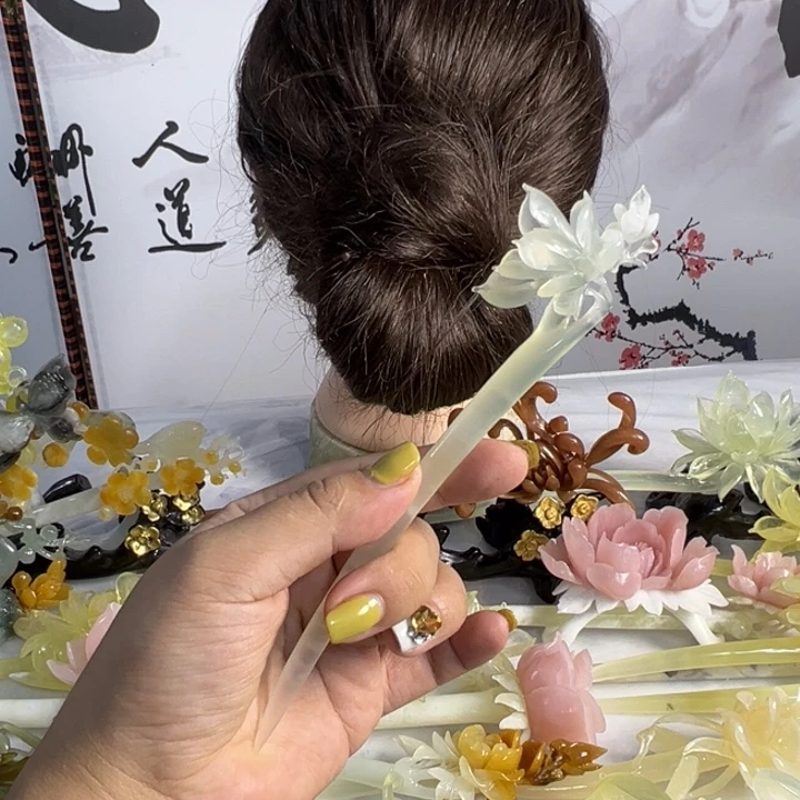 阿***儿未镶嵌蛇纹石玉发饰
