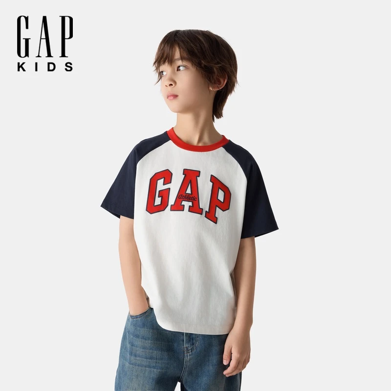 【大小童同款】Gap男女童2025春季新款纯棉短袖T恤儿童装687260