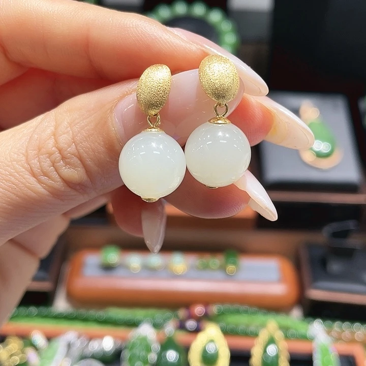 和田玉银S925镶嵌戒指