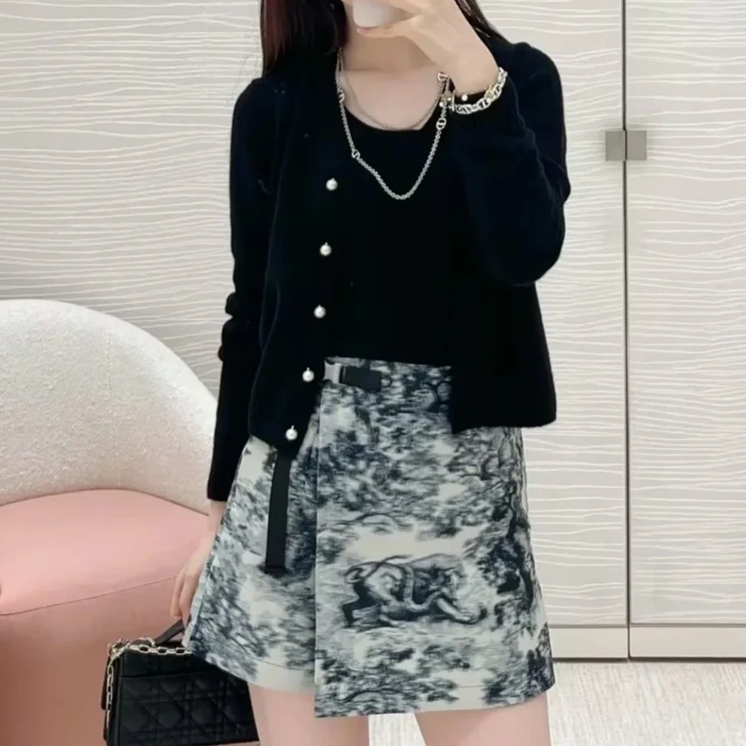 未使用 DIOR/迪奥 图案提花直筒休闲短裤