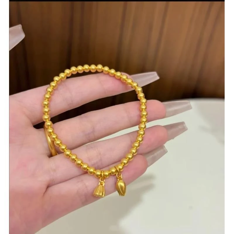 两世欢莲蓬手链时尚气质感转运弹力珠珠手串