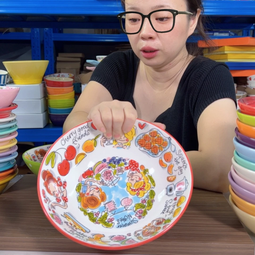 陶瓷21红色波点荷兰