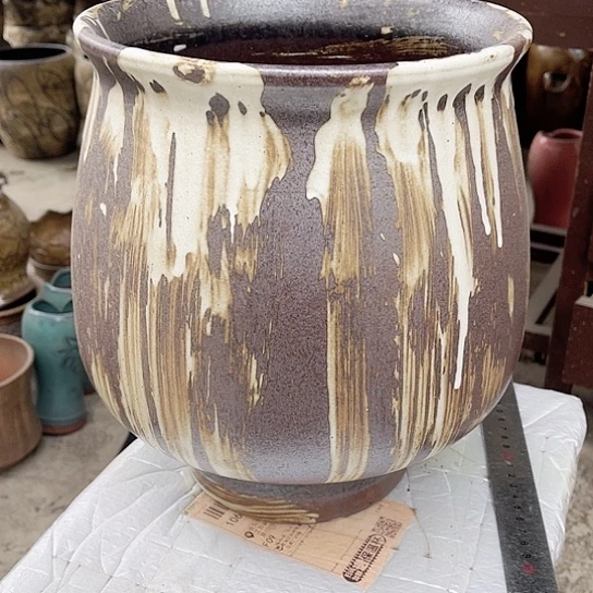 紫砂花盆高度29口径23