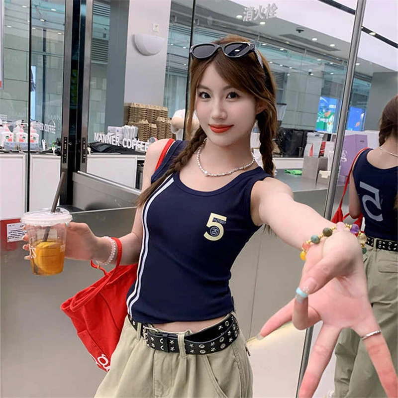 美式酷辣小吊带工字背心女外穿夏新款辣妹穿搭内搭无袖上衣