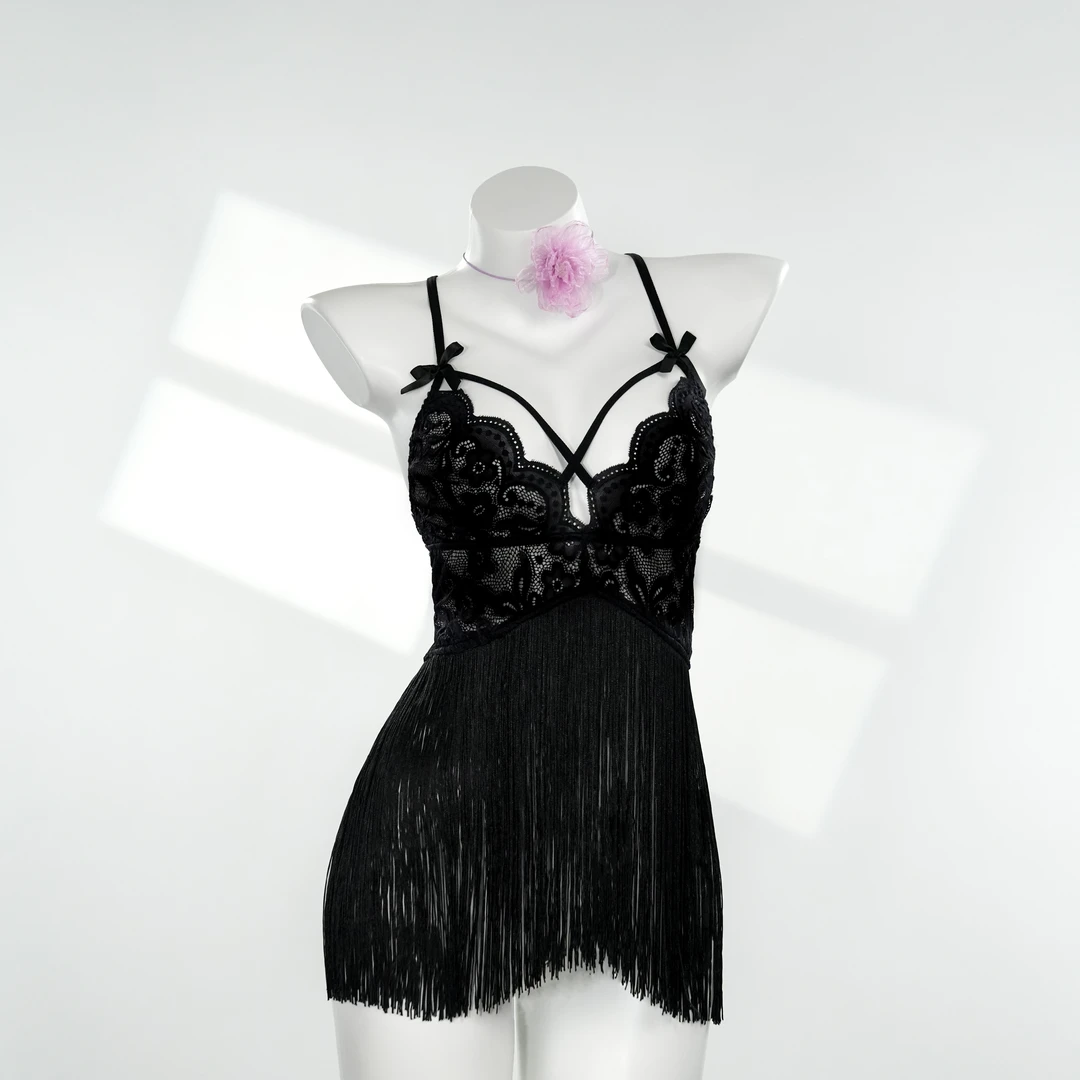 温柔帐【130-170斤】GR大码纯色优雅镂空性感吊带新款女士睡裙 2640