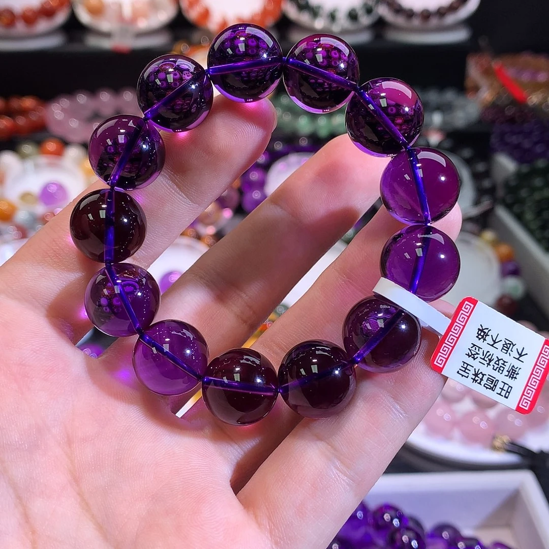 水晶手链未镶嵌乌拉圭紫水晶14+全净体