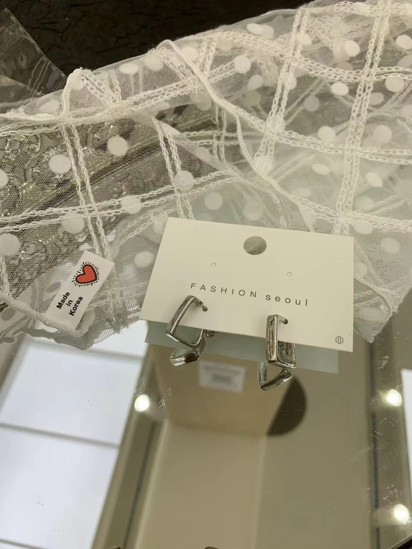 合金耳饰 泡菜长方形尔尔