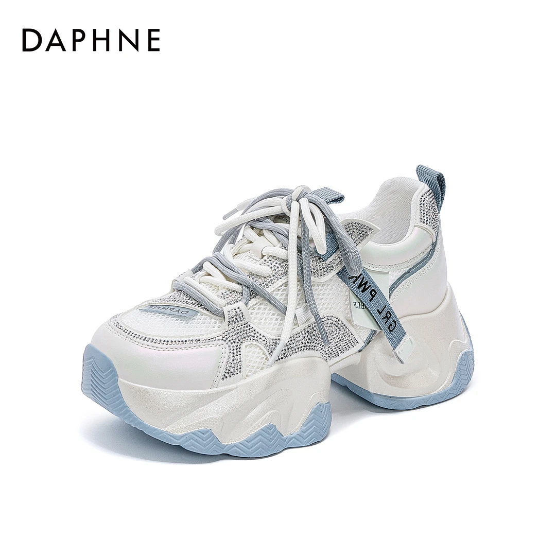 达芙妮新款厚底老爹鞋女款2025春夏小个子增高百搭透气运动休闲鞋