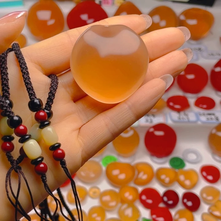 桃木保质保量鱼石吊坠