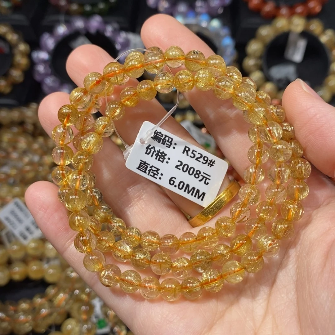 未镶嵌手链发晶R529#6.0mm