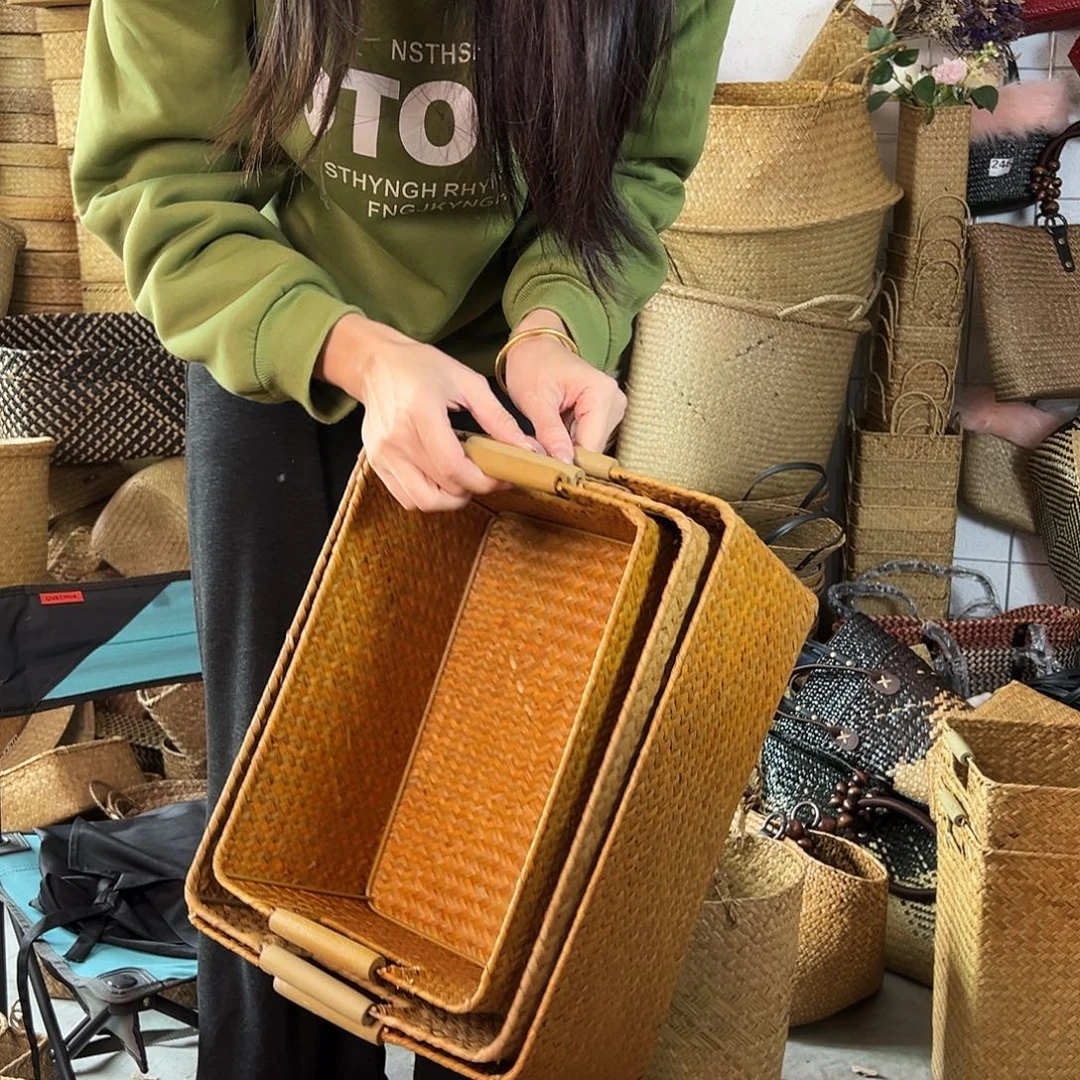 草编草编包/草编收纳盒微瑕疵