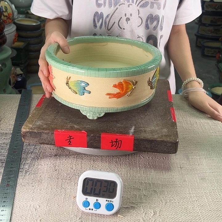 泳坤堂石湾花盆陶瓷