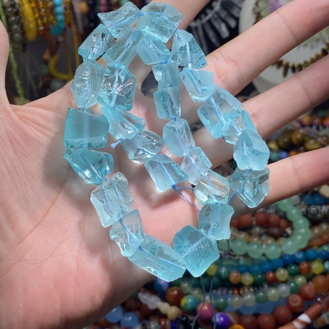 未镶嵌，海蓝随行15mm，石英质玉