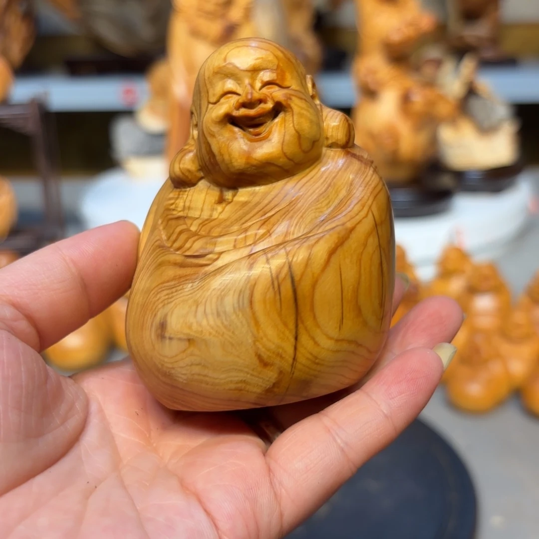 木太行崖柏弥勒佛
