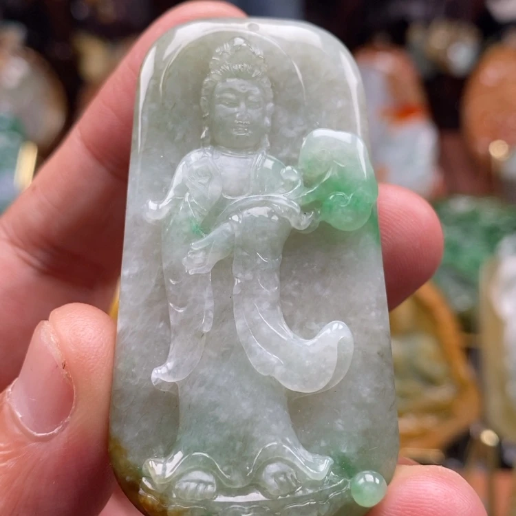 【闪购商品】翡翠未镶嵌颈饰缅甸翡翠A货吊坠