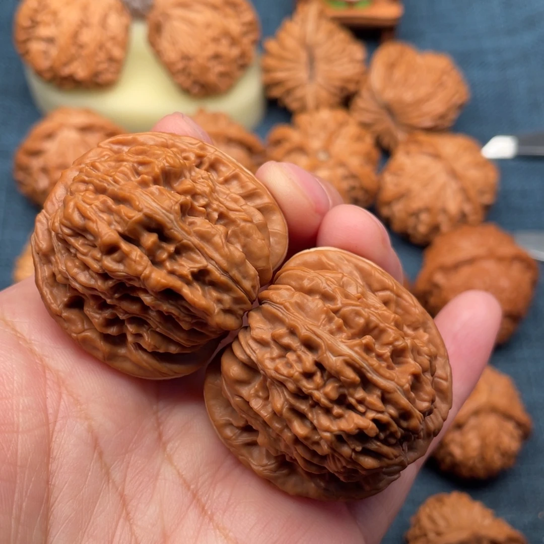 文玩核桃把件40山地小楼全品