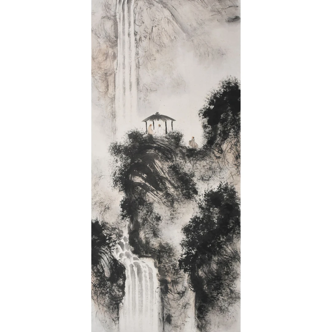 HM9256 访友图 138×68 纸本立轴 8.4平尺