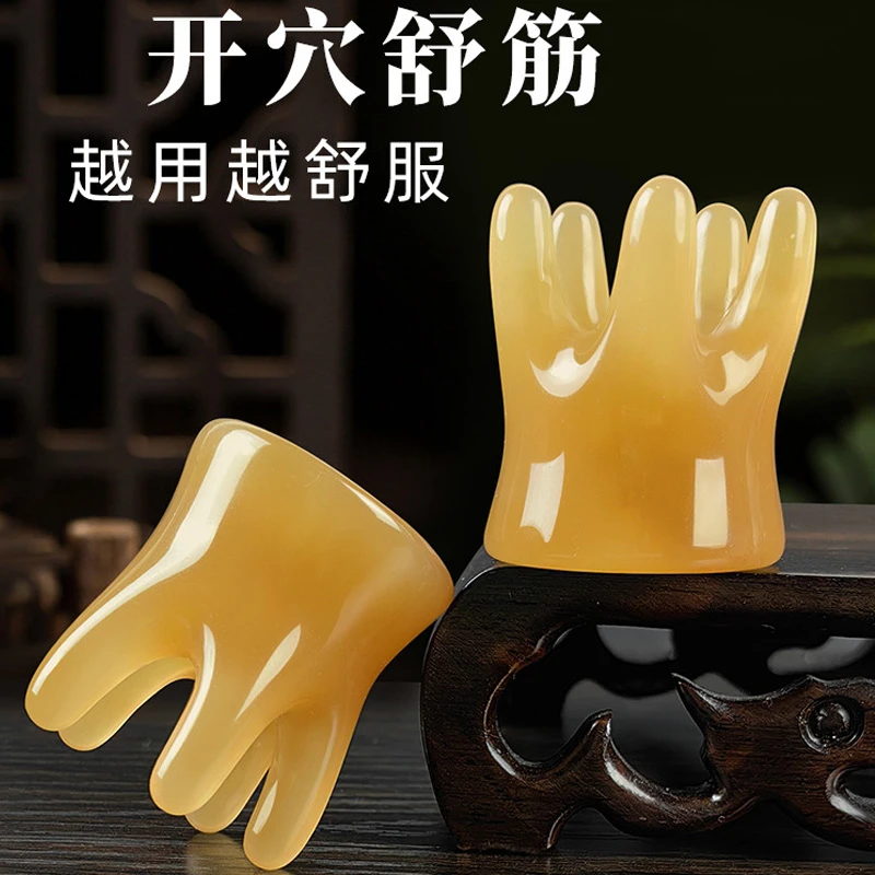 头部刮痧梳八爪鱼按摩梳子头皮经络穴位梳宽齿梳章鱼梳洗头刷五爪