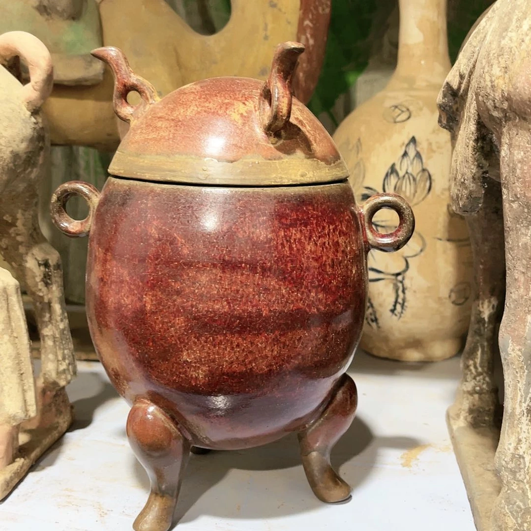 瓦当摆件摆件茶桌茶台陶瓷三*