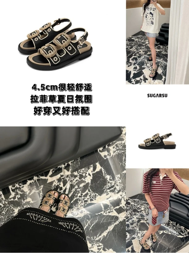 SugarSu酥履 设计师品牌 小众新款 露趾凉鞋