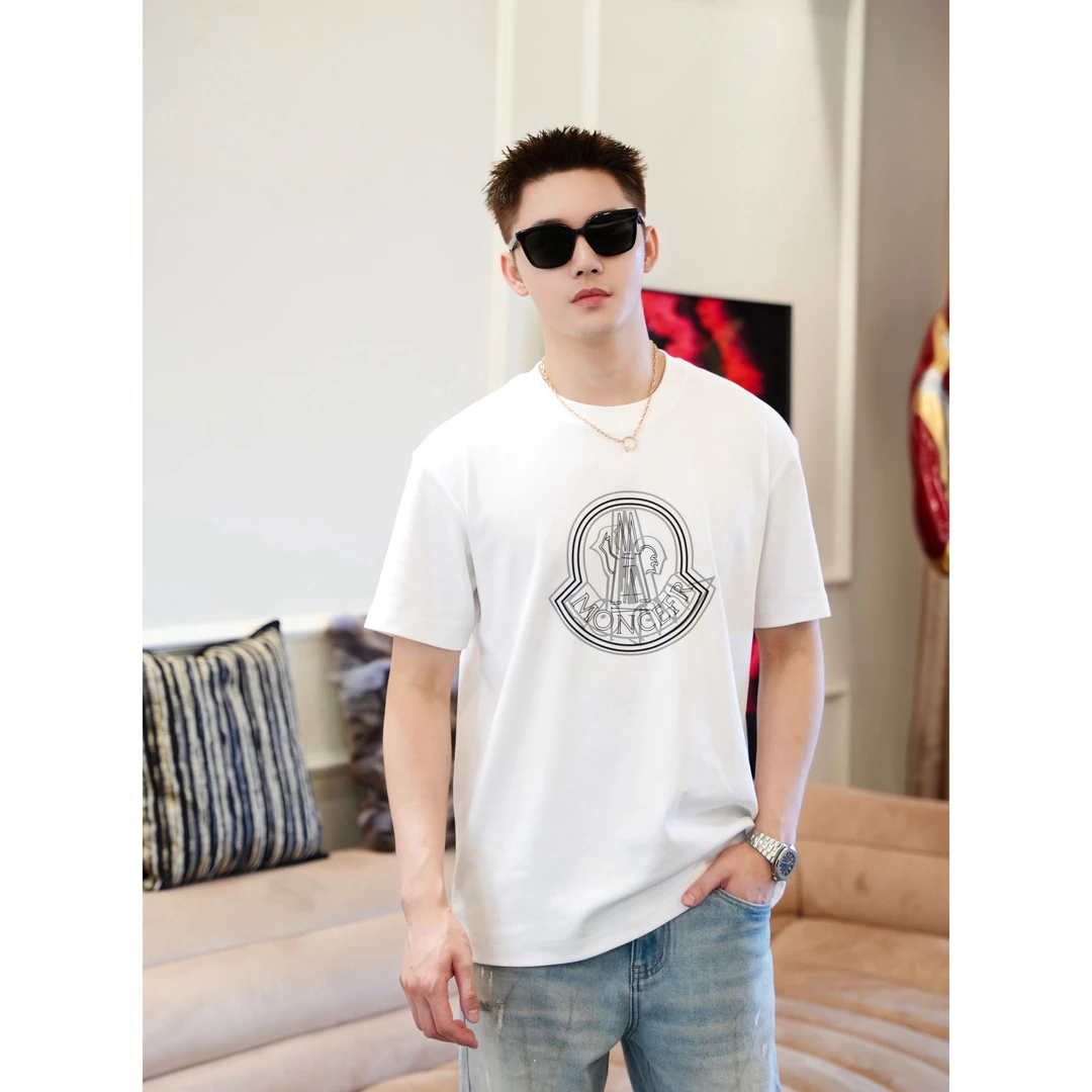 SAM【重影玛雅】轻奢高端液氨凉感舒适棉洋气圆领情侣休闲短袖