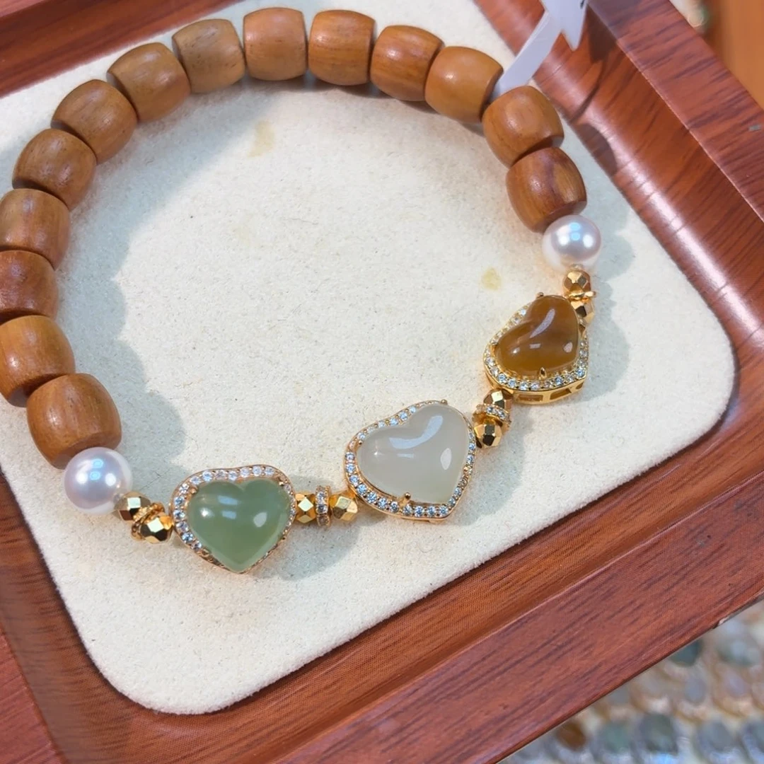 翡翠银S925镶嵌颈饰手串