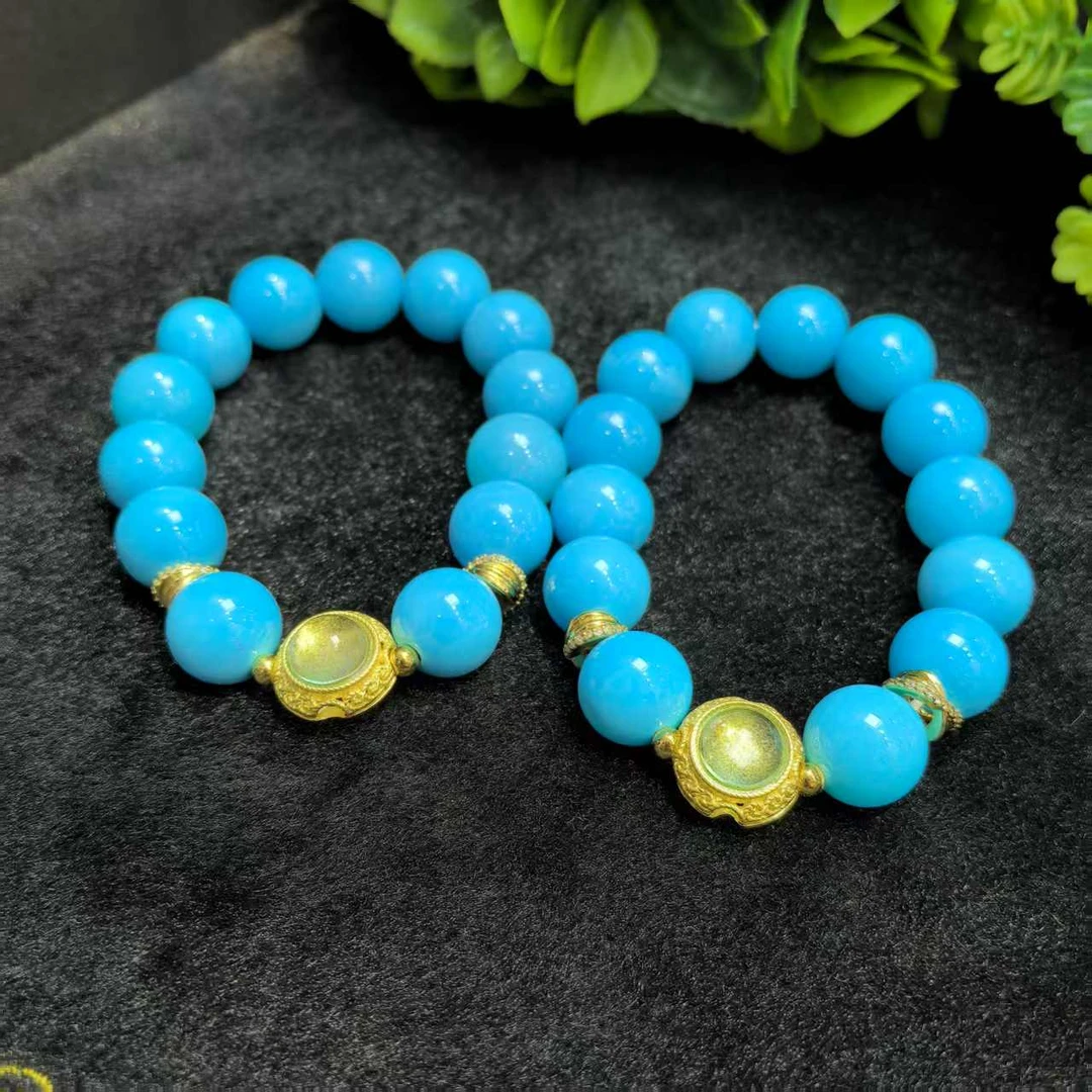 S7844【东齐珠宝】宇宙星辰天空之石玛瑙蓝手串-多样性发货只发一件