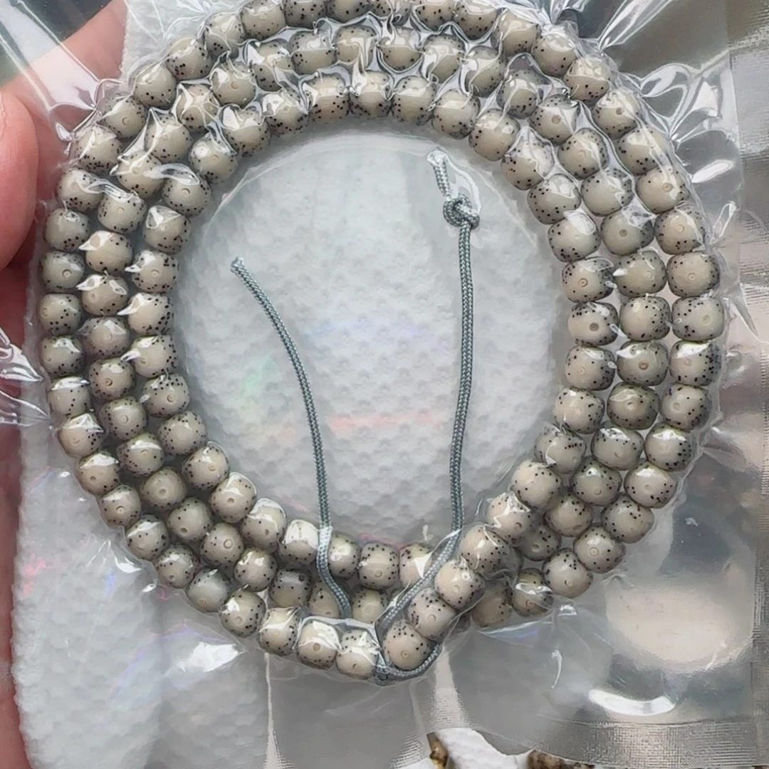 手串星月菩提骨瓷白大眼睛108-8*7