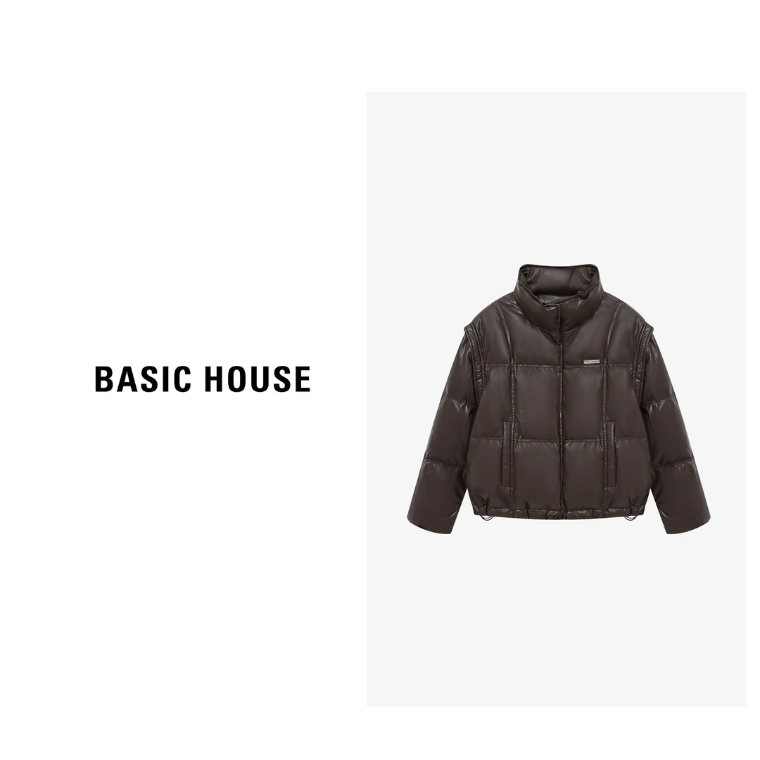 Basic House/百家好冬季新款可拆袖一衣两穿羽绒服-B0625B5SLP2