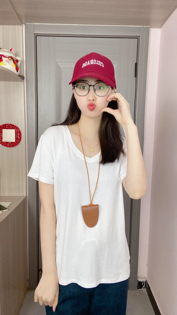 外贸净版莫代尔男女同款情侣T恤