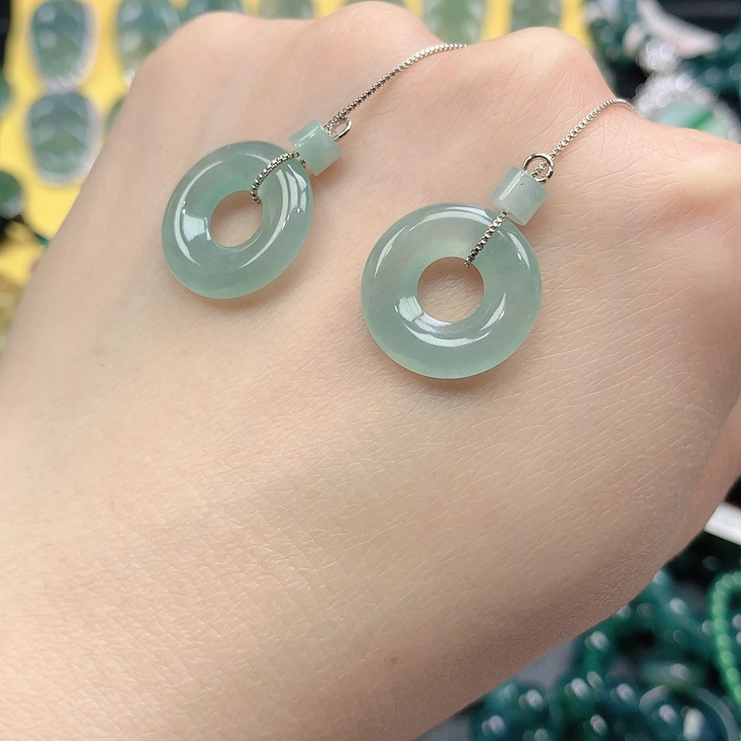 翡翠吊坠(不含链)未镶嵌耳环