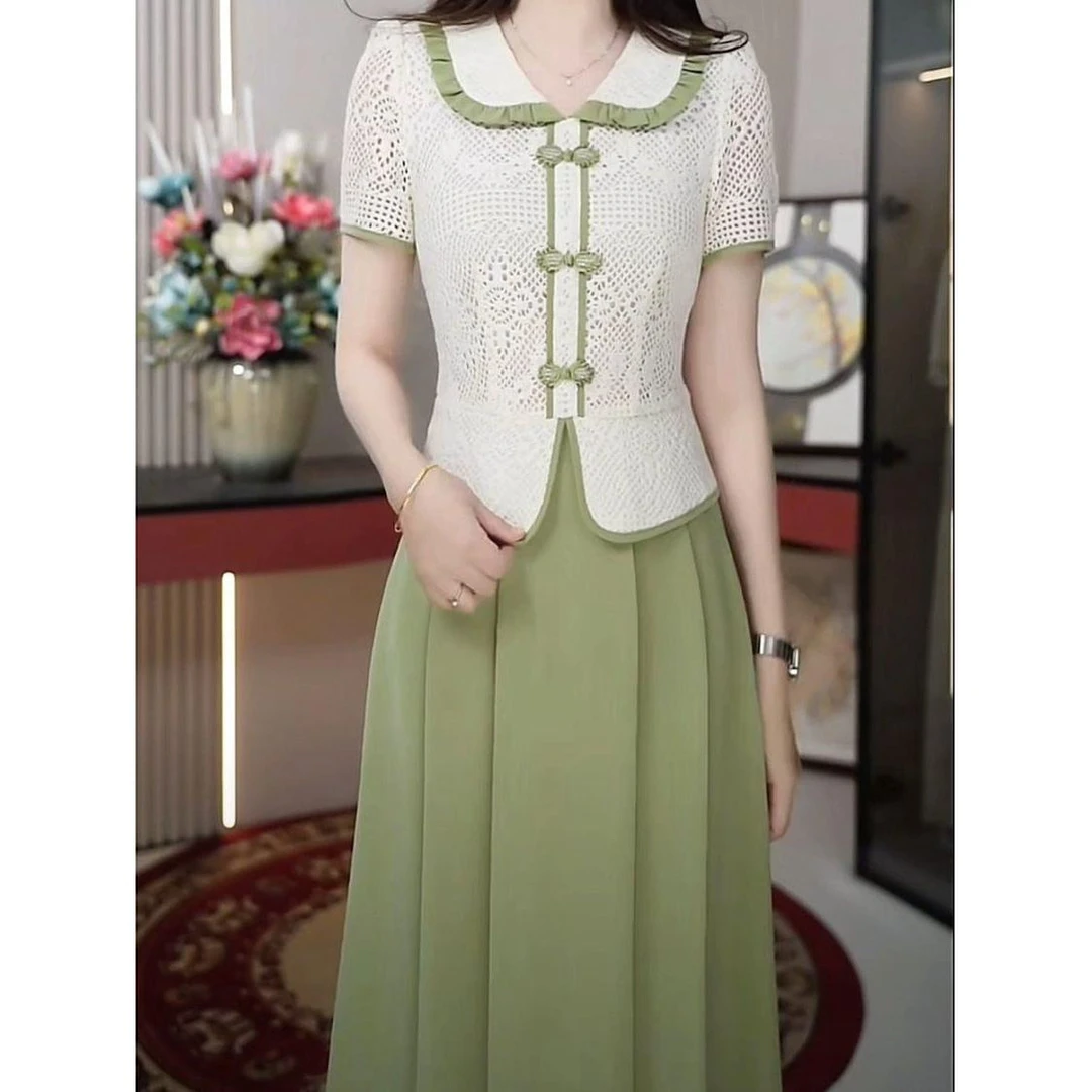 冰莉丝连衣裙2025年夏季新款时尚气质减龄修身显瘦收腰洋气连衣裙