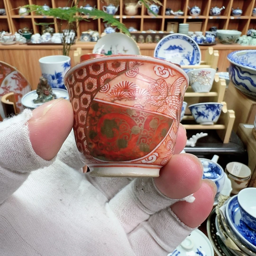 柴窑茶具九谷老杯子