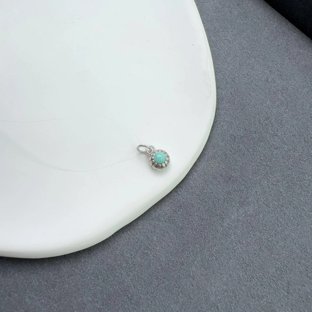 呱呱来财南瓜珠原矿绿松石吊坠