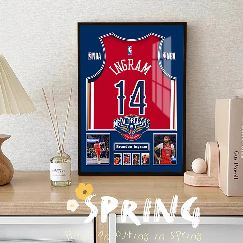 【英格拉姆】球星球衣装饰画现代设计客厅卧室篮球纪念挂画生日礼物