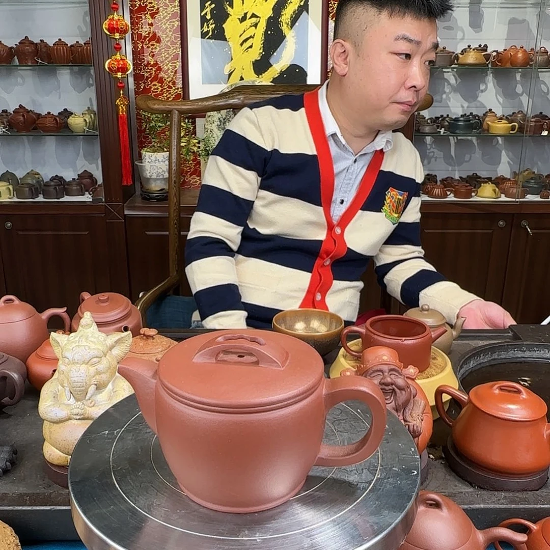 紫砂茶壶经典汉瓦底槽清