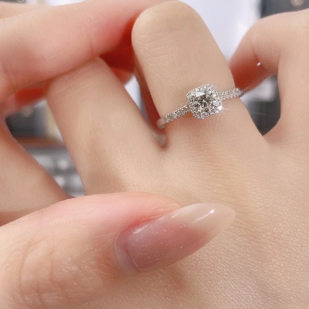 天然钻石戒指/指环18K金镶嵌DS24120136