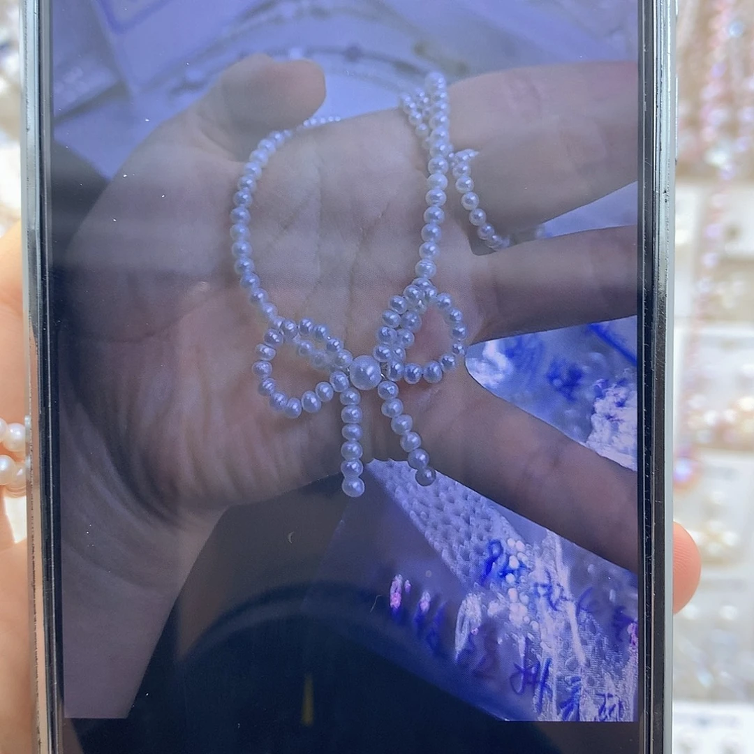 幸***神银S925镶嵌项链耳饰淡水珍珠