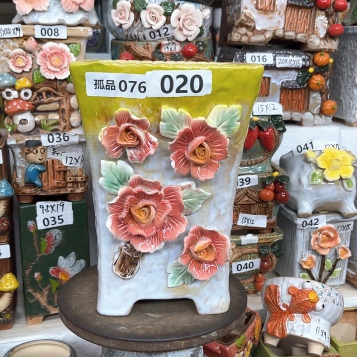 紫砂花盆粗陶材质多肉花盆
