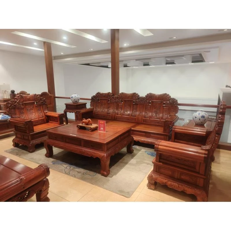 雍博堂推荐-客厅古典 家用 雕花 成套沙发