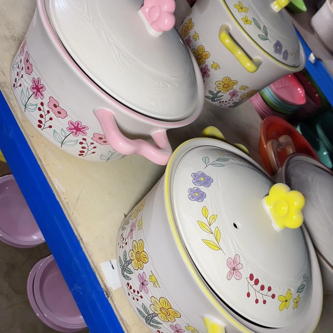 瓷片微瑕陶瓷餐具家用 一个4升