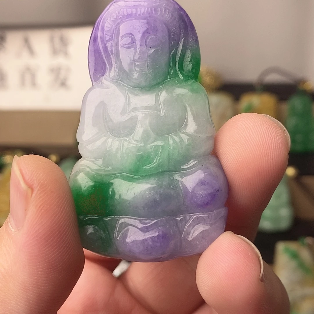 翡翠银S925镶嵌吊坠(赠链)