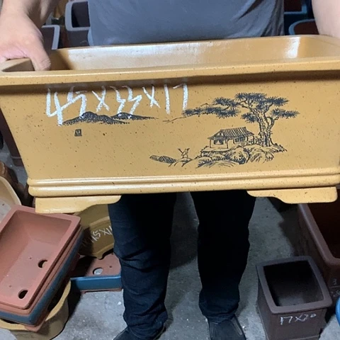 紫砂花盆手工制作