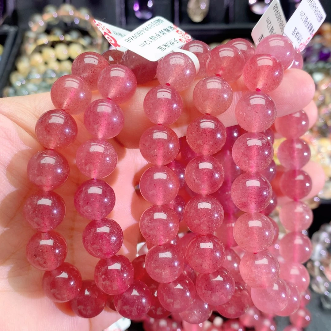 水晶手链未镶嵌草莓晶手链12+