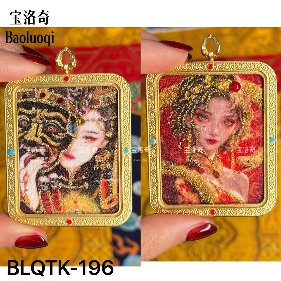 宝洛奇 BLQTK-196 扎基拉姆金蛇娘娘双面手工砂唐卡