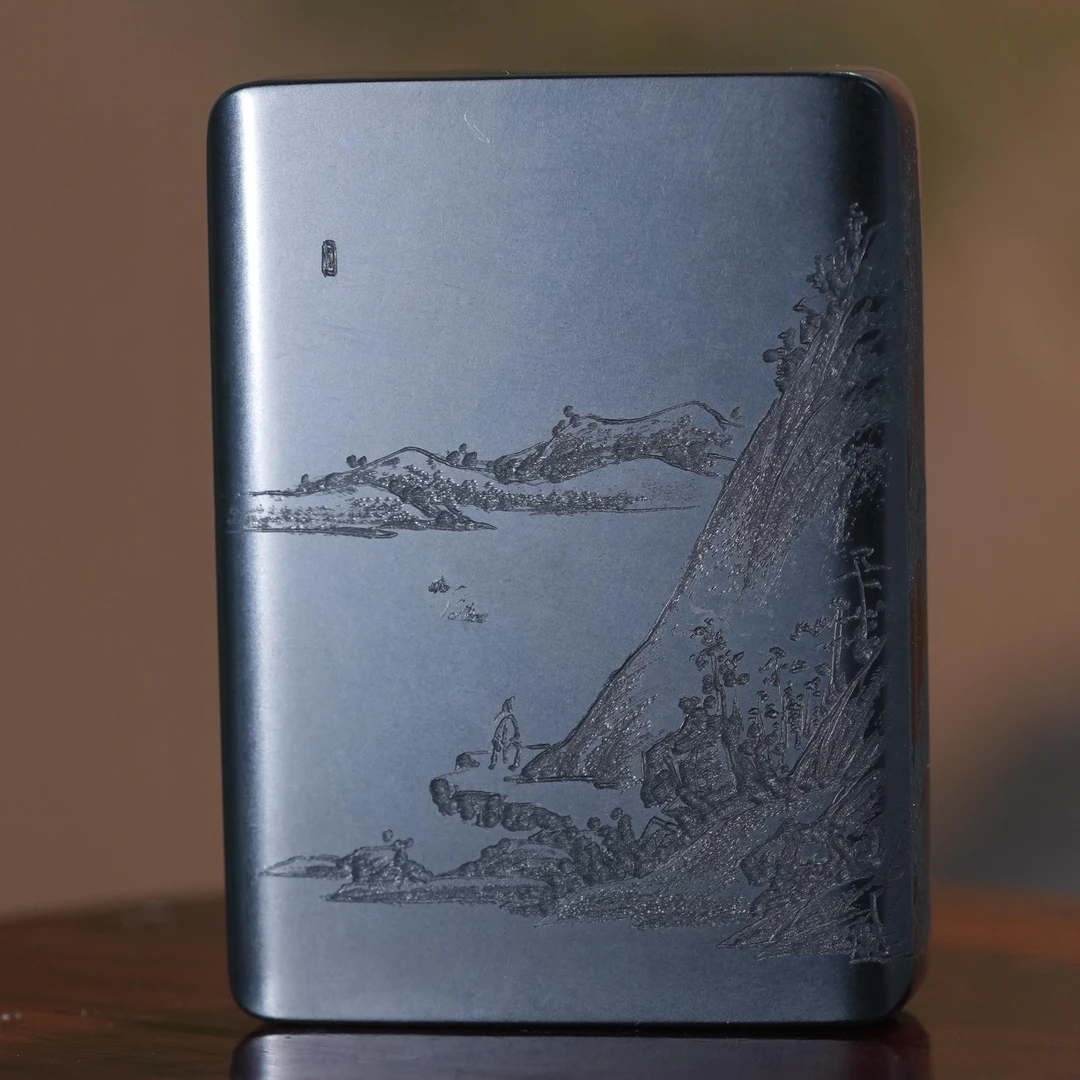 Lot32.和田黑青玉山水牌/601286/拍宝