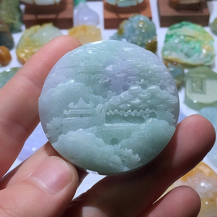 翡翠吊坠(不含链)未镶嵌霜